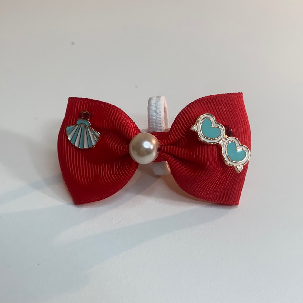 Dog bow tie Unique style for Dog Bow Soft&Comfy  red color.delicate accents